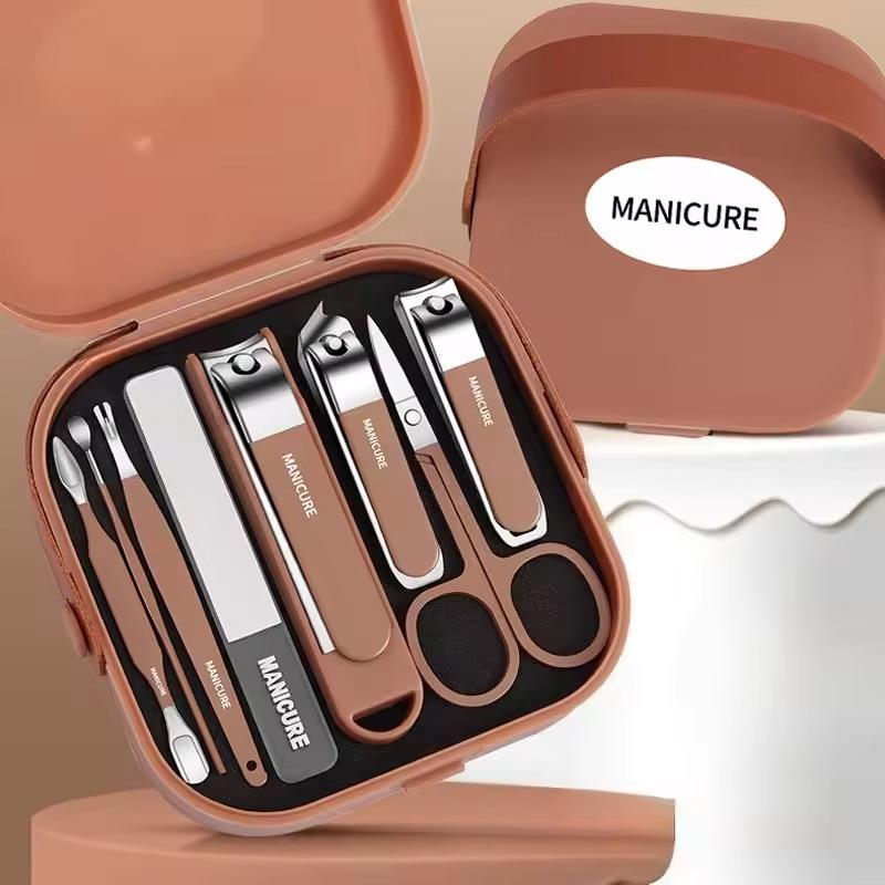 Nail Care Kit Mens - ネイルケアキット 飛沫防止マニキュアセット ステンレス鋼製爪切り バッファーファイル グルーミングツール トラベルケース付き