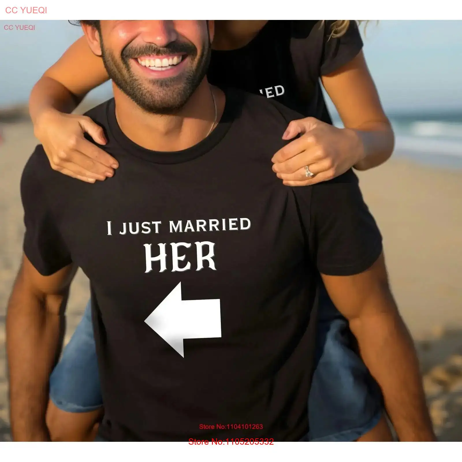 Men Grooming Usa - Just Married マッチングカップル T シャツ ウェディングアパレル