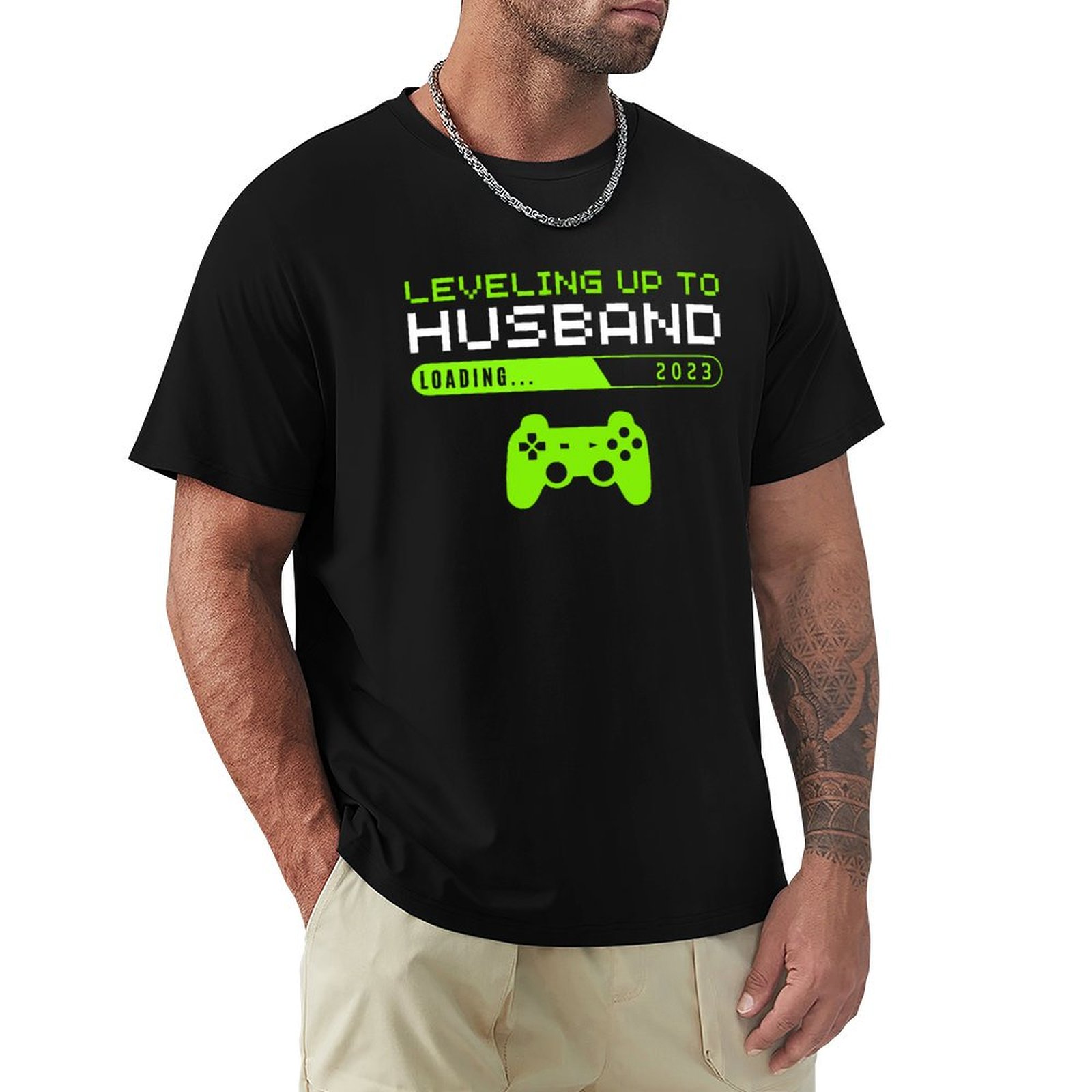 Men'S Grooming Video - 夫になるまでのレベルアップ est 2023、新郎 ビデオゲーム愛好家 婚約 面白いTシャツ