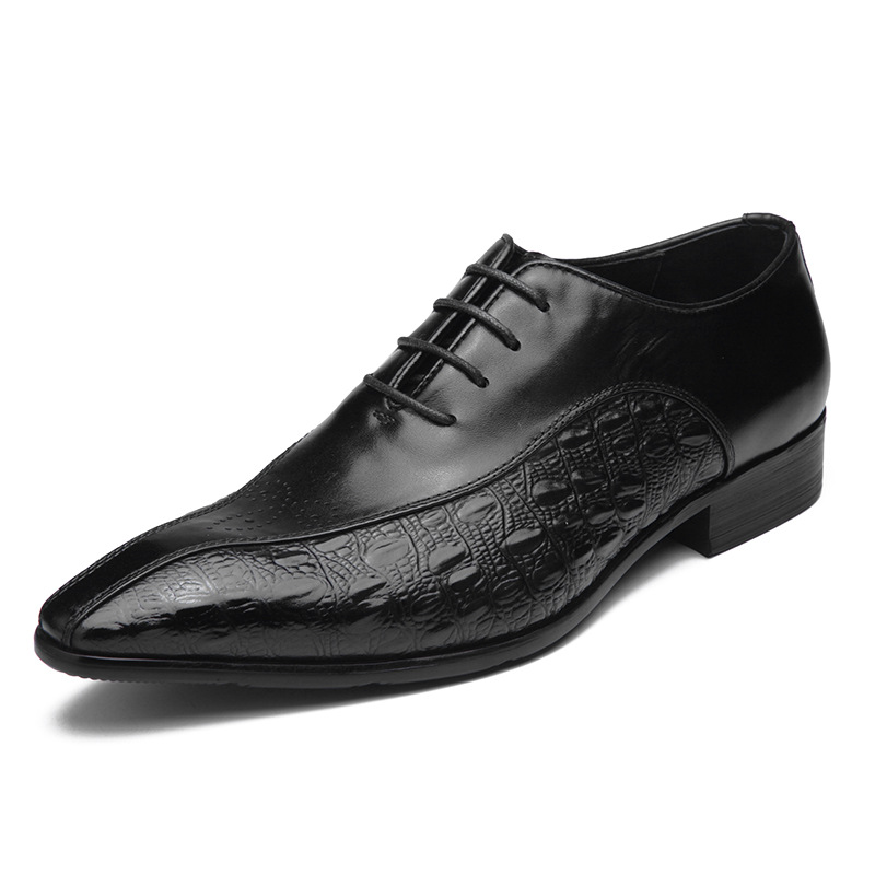 Men'S Grooming Oxford - 男性フォーマルブローグドレスシューズ英国スタイルビジネスオックスフォードシューズ本革新郎結婚式パーティーシューズ男性用
