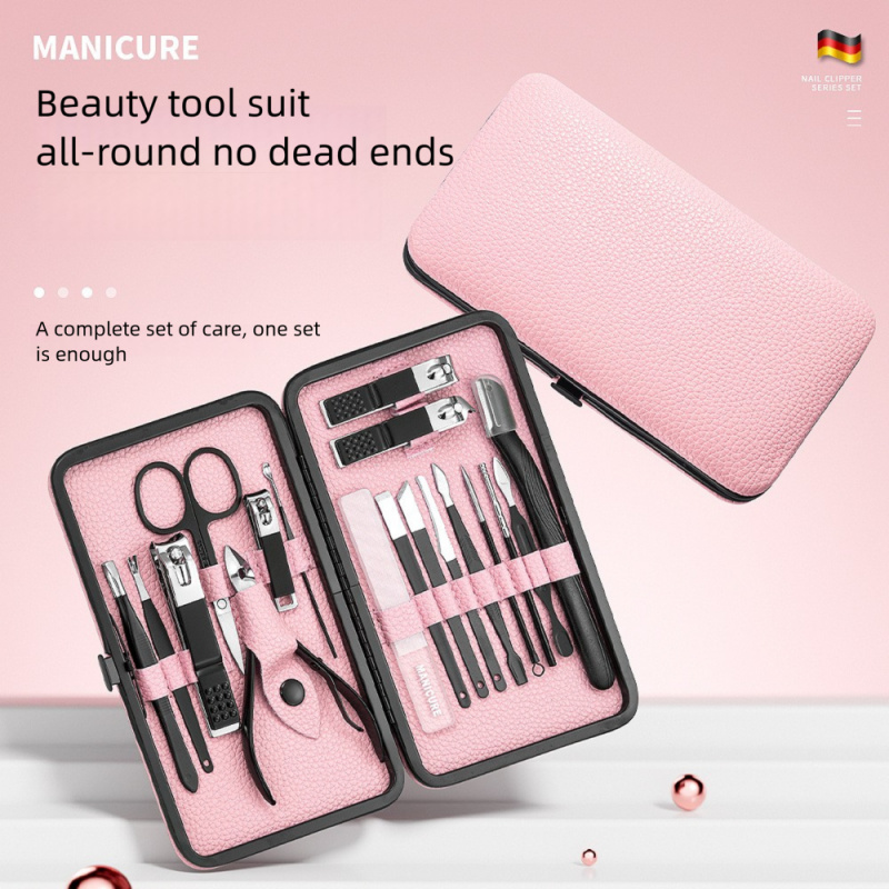18個入りマニキュアペディキュアセット、プロ仕様ステンレス鋼 - Nail Care Kit Mens のレビューと価格