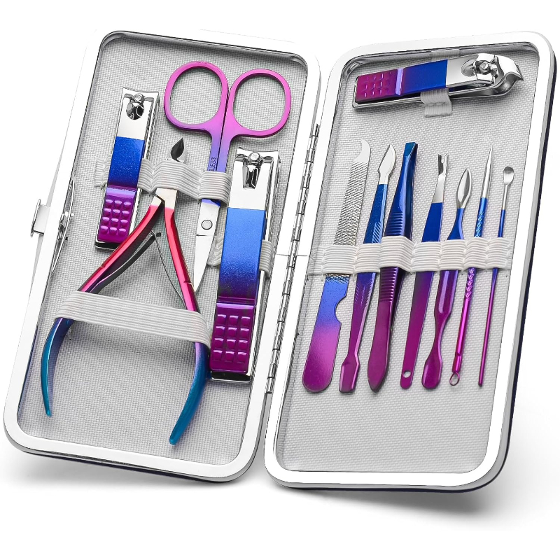 マニキュアセット ネイルクリッパー ペディキュアキット 男女 - Nail Care Kit Mens のレビューと価格