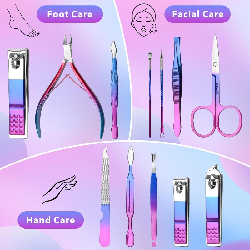 マニキュアセット ネイルクリッパー ペディキュアキット 男女 - Nail Care Kit Mens のレビューと価格