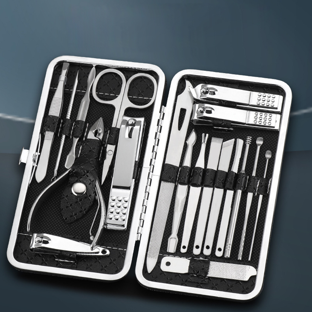 19点入り爪切りセット ステンレス製 プロフェッショナルグル - Nail Care Kit Mens のレビューと価格
