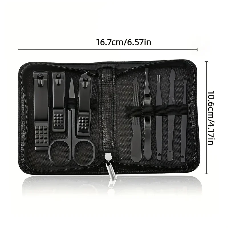 9点入りマニキュアセット、ペディキュアツールセット、ネイルグ - Nail Care Kit Mens のレビューと価格