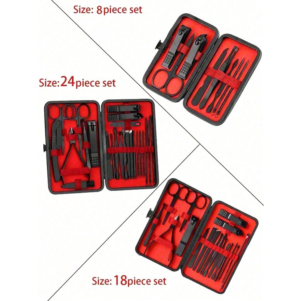 8/24個入りプロフェッショナルマニキュアセット＆ペディキュ - Nail Care Kit Mens のレビューと価格