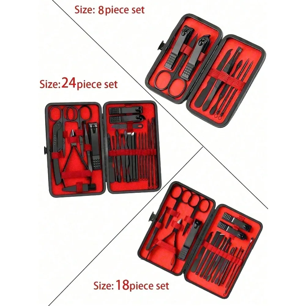 8/24個入りプロフェッショナルマニキュアセット＆ペディキュ - Nail Care Kit Mens のレビューと価格