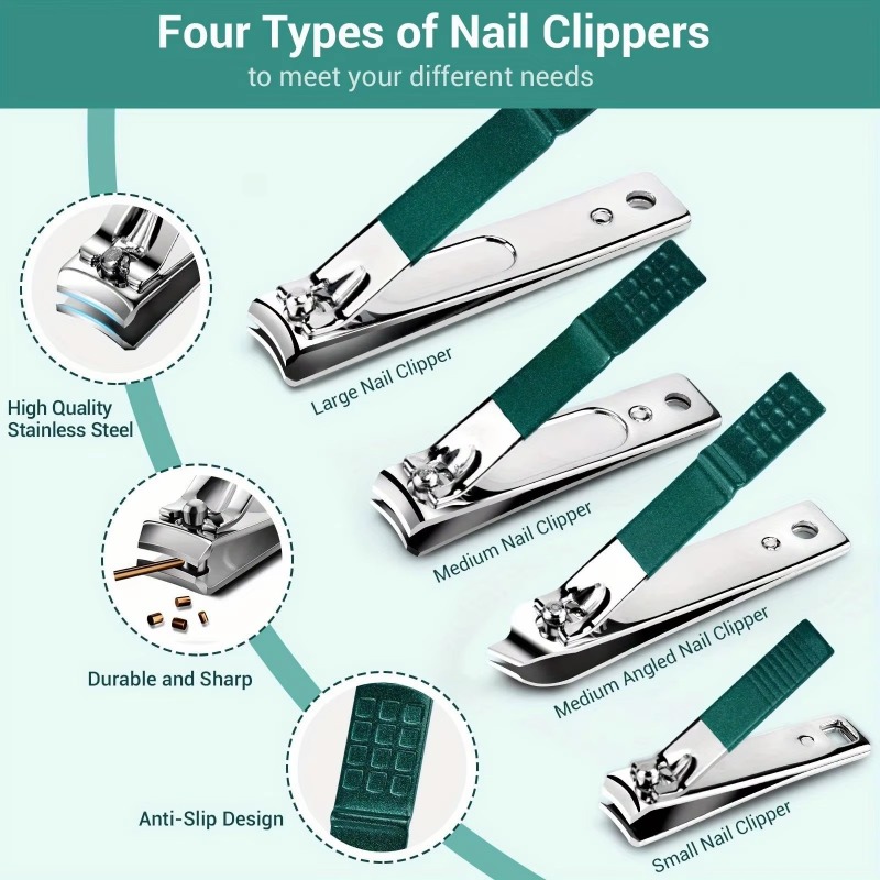 マニキュアセット ネイルクリッパーキット プロフェッショナル - Nail Care Kit Mens のレビューと価格
